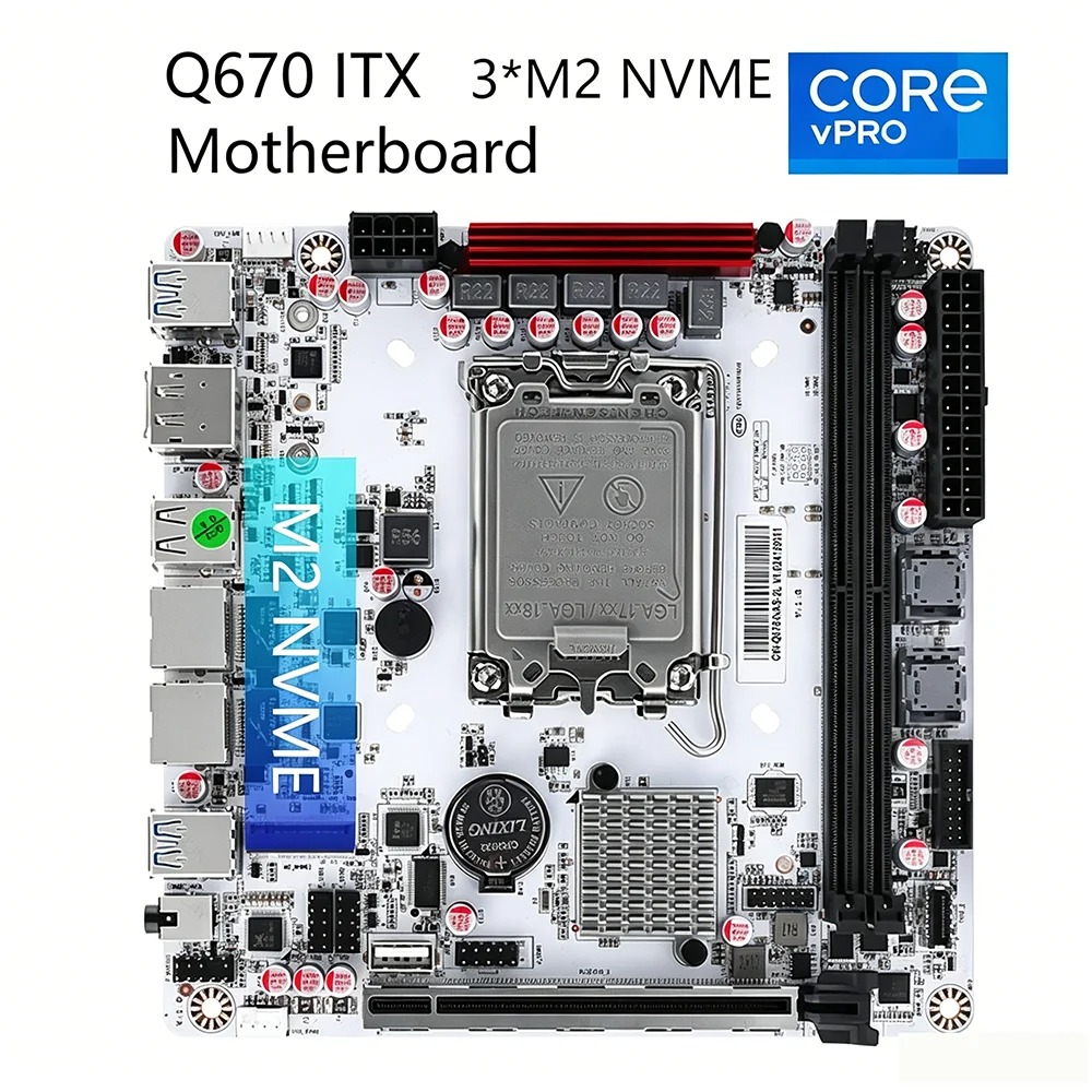 Office Tech Products - Q670 ITX NAS Motherboard Kit, Compatible