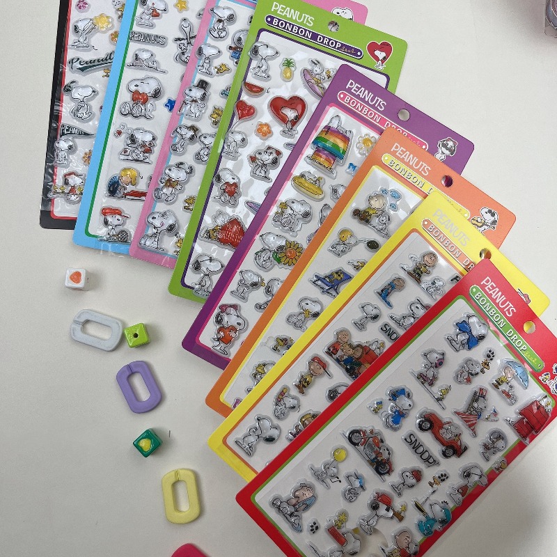 8Pcs Cute Snoopy Cartoon 3D Re - Office Tech Accessories 评论和价格